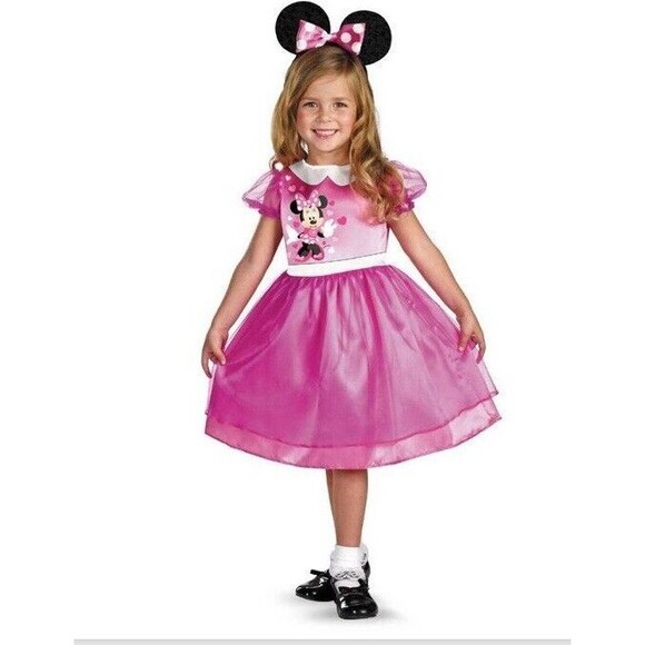 NWT - Disney Minnie Mouse Halloween Costume Dress with Headband. Size 3T-4T - Picture 1 of 2
